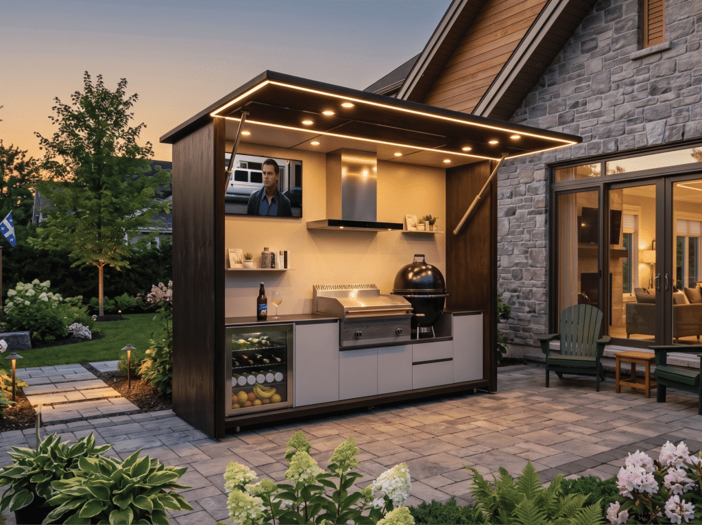 BBQ Pod Premium, cuisine extérieure couverte haut de gamme
